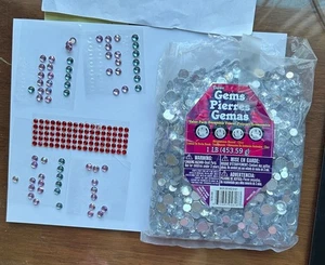 Darice Strasssteine 16 Unzen Vorteilspackung flache Rückseite rund - geöffnete Verpackung 11 Unzen - Bild 1 von 2