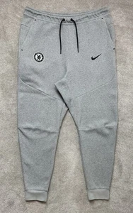 NIKE 2023/24 CHELSEA NSW TECH FLEECE 3RD PLAYER & STAFF GREY JOGGERS MENS LARGE - Picture 1 of 15