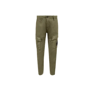 (Kids) C.P. Company U16 Stretch Gabardine Cargo Pants Bronze Green - 23SS - Picture 1 of 2