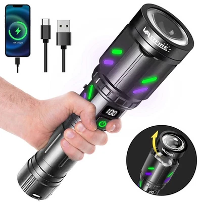 VASTFIRE Zündung Taschenlampe LED Aufladbar USB Super Hell Taktisches Fackel Lumen Akku #