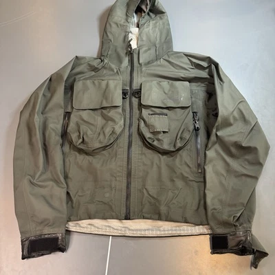 Patagonia SST Fly Fishing Jacket Mens XS Green Rain Deep Wading Coat Cropped - Image 1 of 4