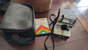 POLAROID SX-70 ONE STEP RAINBOW INSTANT LAND VINTAGE KAMERA LICHT BLITZ UND TASCHE - Bild 1 von 7
