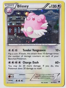 Tarjeta Pokémon Cosmos Holo Blissey 81/119 LP/VLP VARIANTE EXCLUSIVA Phantom Forces - Imagen 1 de 5