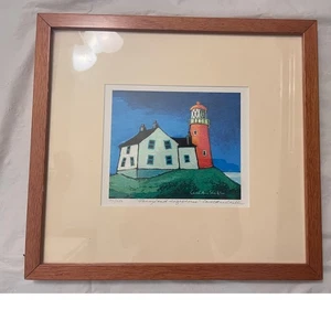Carol Ann Shelton Signed Print Terryland Lighthouse - Framed - Picture 1 of 10
