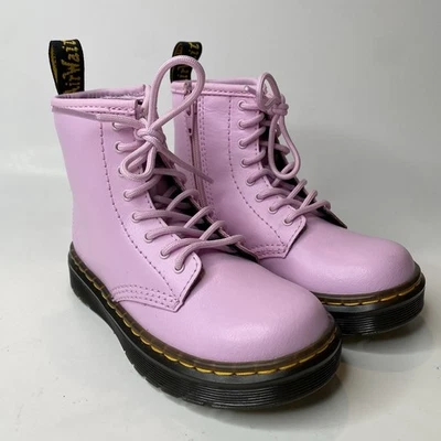Botas de Combate Dr. Martens Zavala T Niño Pequeño Talla 10 Rosa Claro Cremallera Foto 1 de 4