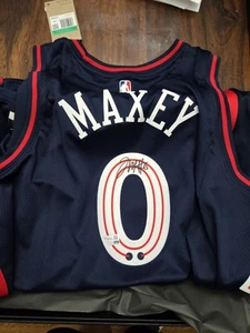 Tyrese Maxey Philadelphia 76ers Signed Nike 2023-24 City Edition Swingman Jersey - Picture 1 of 6