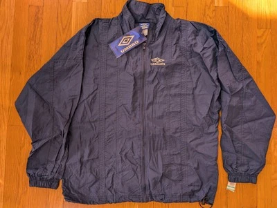 Chaqueta deportiva Umbro vintage para hombre grande azul cremallera completa swishy nueva de colección Foto 1 de 4