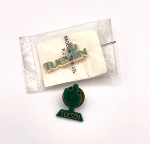 Pin de Esmalte de Cactus y Recuerdo de Solapa de Tucson Arizona VTG NOS - Imagen 1 de 2