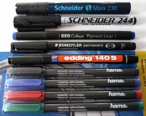 CD DVD Pen Folienstift Stift Fineliner Marker Schneider STAEDTLER edding - Picture 1 of 14