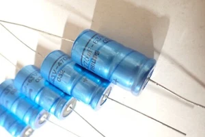 PHILIPS 470uf 63V Axial Aluminum Electrolytic Capacitor SIZE = 30x15mm x4pcs - Picture 1 of 7