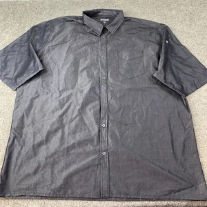 Chef Works Urban Jacket Men's Size 4XL Short Sleeve Gray Shimmer Cotton - Picture 1 of 8