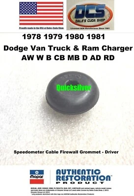 1978 81 Dodge Truck Van Ramcharger Speedometer Cable Firewall Grommet NEW MoPar - Image 1 of 2