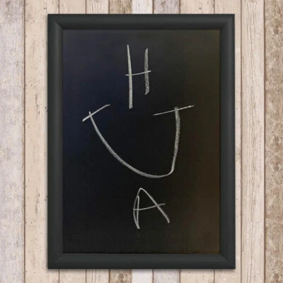 ALUMINIUM BLACKBOARD CHALK BOARD BLACK FRAMED OFFICE NOTICE MENU DISPLAY INFO - Image 1 of 4