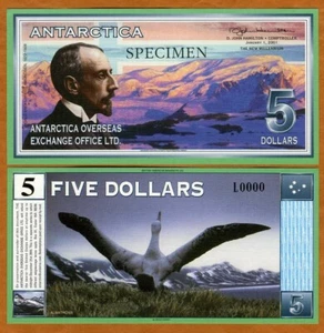 Espécimen Antártico, $5, 1 de enero de 2001, UNC Amundsen, agotado - Imagen 1 de 1