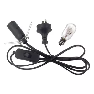 Salt Lamp Power Cord Himalayan 1.8m Dimmer Switch or ON/OFF Button with Bulb - Picture 1 of 16