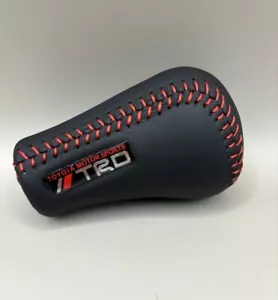 Perilla de cambio de marchas TRD 5 velocidades puntada roja para Toyota Celica Supra MR2 GT4 negra - Imagen 1 de 7