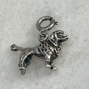 Sterling Silver 925 Poodle Dog Charm  - Picture 1 of 6