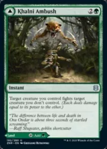 MTG 1x Khalni Ambush Zendikar Rising Rising Card Magic The Gathering - Picture 1 of 2