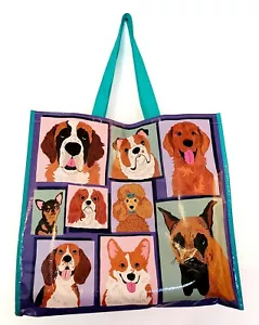 TJ Maxx Dogs Golden Retriever Corgi Saint Bernard Poodle Reusable Tote Bag Cute! - Picture 1 of 3