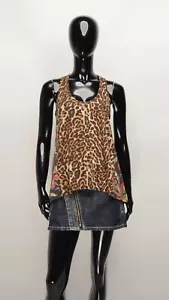 Camiseta sin mangas acampanada con estampado de leopardo Ralph Lauren Denim And Supply talla S - Imagen 1 de 8