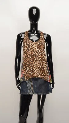 Джинсовая майка Ralph Lauren с леопардовым принтом расклешенная размер S - Изображение 1 из 4