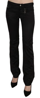 C'N'C COSTUME NATIONAL Pants Black Low Waist Boot Cut Casual Trouser s. W25 $350 - Image 1 of 4