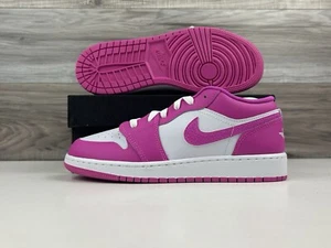 *NEW GS Air Jordan 1 Low "Fire Pink" White (Barbie) | Multiple Size FV8486 600 - Picture 1 of 12