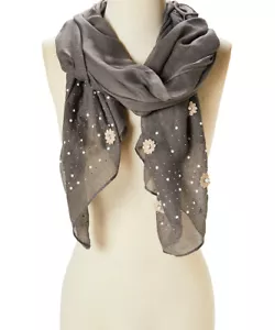 Lady Women Long Floral Soft Viscose Scarf Wrap Shawl Scarves Girls Fashion Stole - Picture 1 of 9