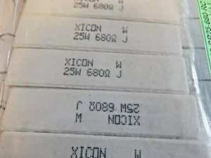 2 PC Xicon 680ohm 25w 5% Wirewound Power Resistor Ceramic Sandstone Cement Axial - Picture 1 of 3