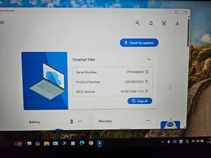 LENOVO THINKPAD T480 TOUCH i5-8350U 16GB RAM 256GB NVMe WIN 11 + OFFICE 2021 - Picture 1 of 9