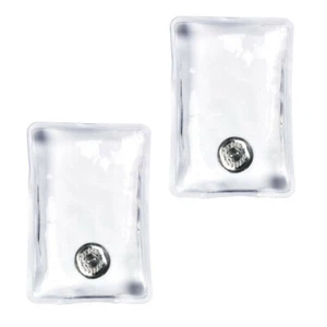 2 X Heats In A Click Instant Reusable Small Clear Hand Warmers Pad Portable - Picture 1 of 1