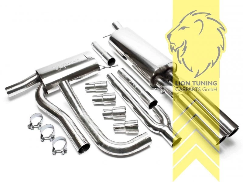 Gruppe A Edelstahlanlage 2x 76 mm Audi A4 B5 mit ABE