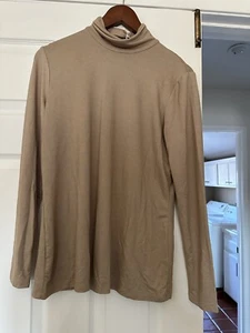 J. MCLAUGHLIN NORA METALLIC TURTLENECK GOLD LONGSLEEVE PULLOVER SZ M $138NEWTAG - Picture 1 of 8