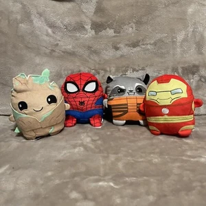 Marvel Cuutopia Lot Rocket Raccoon Spiderman Ironman Groot 5" Plush Squishmallow - Picture 1 of 10