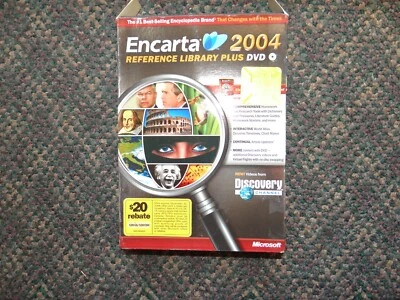 MS Encarta Reference Library 2004 98/2000/ME- 3 DVDs - Open Box - Image 1 of 4