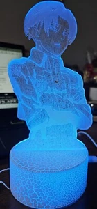 3D Lamp Illusion Levi Ackerman Aland Other Led Night Light Anime 4 Total Lights - Picture 1 of 10