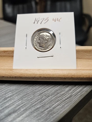 1973-P Uncirculated Roosevelt Dime Philadelphia Actual Coin Pictured Cover