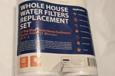 2-PACK of Aquaboon Sediment Water Filter Whole House 1 Micron 10"x4.5" (B27) - Image 1 of 3