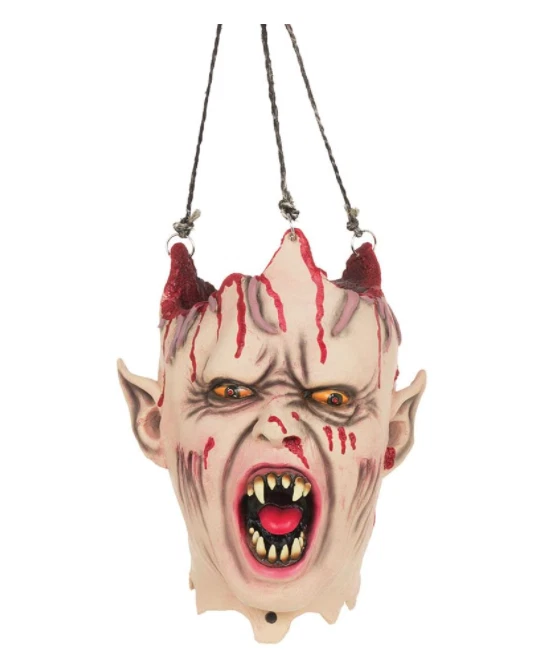 Cabeza de Vampiro Cortada Colgante HALLOWEEN UTILERÍA DECORACIÓN ILUMINAR OJOS ZOMBIE Foto 1 de 1