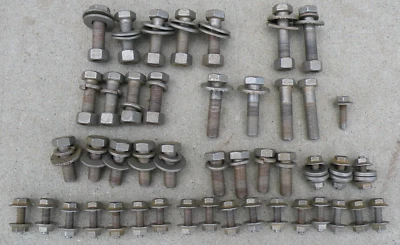 LINCOLN PREMIERE CAPRI PARACHOQUES DELANTERO SOPORTES TUERCAS PERNOS ARANDELA REDONDA 1957 57 OEM Foto 1 de 4