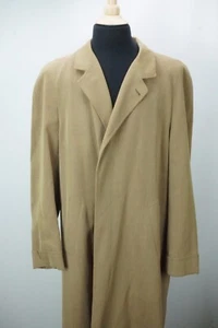 Loro Piana Main Line 100% Wool Golden Brown Long Trench Overcoat Sz 52 EU 42 US - Picture 1 of 10