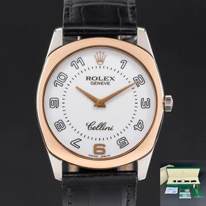 Rolex Cellini Danaos 4233 33mm 2008 Rose/White gold White Arabic dial Fullset 1y - Imagen 1 de 12