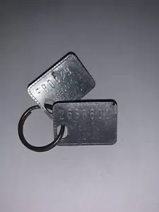 "253B601" "FB0939" RECORD DETACH TWO TAGS KEYCHAIN - Picture 1 of 2