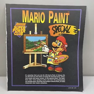 1993 Nintendo Power Magazine 16-page Pullout Strategy Guide- Mario Paint Special - Picture 1 of 4