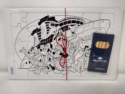 Rompecabezas Disney Cruise Line Mickey Mouse 24 piezas con lápices de colores nuevo en paquete Foto 1 de 2
