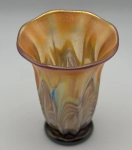 Steven Lundberg Glaskunst | irisierende Vase | signiert 2005 - Bild 1 von 8