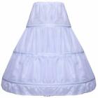 3 Hoop Crinoline Girls Wedding Petticoat Children Princess Dress Underskirt US
