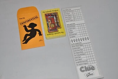 Card + Envelope + NotePad Part for Clue Board Game The Simpsons 2nd Edition 2002 - Image 1 of 4