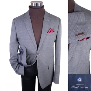 Ben Sherman Mens Blazer Sport Coat Two Button Casual Jacket Size 42R Poly Blend - Picture 1 of 14