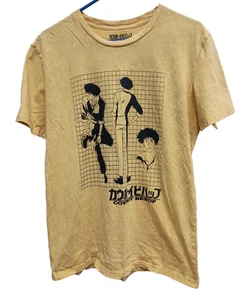 Cowboy Bebop Mens T Shirt Small Yellow Sunrise Anime Graphic Short Sleeve - Picture 1 of 7